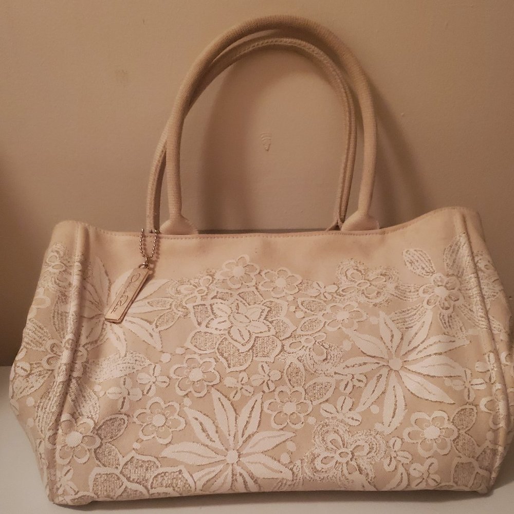 Oscar de La Renta  handled Coated Canvas Tote